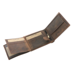 Portofel Bărbați din Piele Naturală Maro cu Cap de Cal în Relief – Personalizabil 6