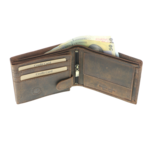 Portofel Bărbați din Piele Naturală Maro cu Cap de Cal în Relief – Personalizabil 8