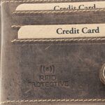RFID brown deer head leather men's wallet 4