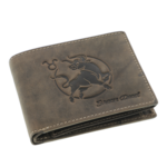 Men's wallet brown leather zodiac Taurus 2