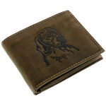 Men's wallet brown natural leather dog RFID 2