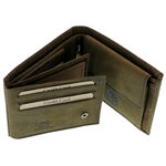 Men's wallet brown natural leather dog RFID 7