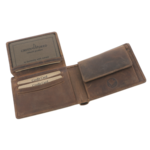 Men's wallet brown natural leather wild duck 4