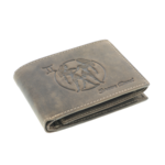 Men's brown natural leather wallet Zodiac Gemini 2