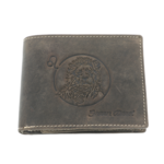 Zodiac Leo brown natural leather men's wallet 1
