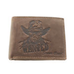 Wanted Men’s Wallet – Genuine Brown Leather, Western Style
