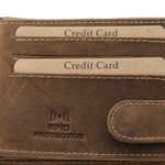 Portofel Chopper cu lanț din piele naturală maro RFID 4