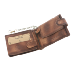 Portofel Chopper cu lant piele naturala maro 3