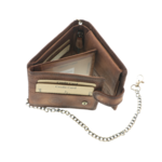 Portofel Chopper cu lant piele naturala maro 6