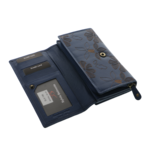 Portofel Damă Albastru Închis Belmonte Royal Blue din Piele Naturală 3