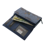 Portofel Damă Albastru Închis Belmonte Royal Blue din Piele Naturală 6