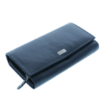 Portofel dama albastru închis piele naturală La Scala 18cm 4