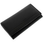 Women's black La Scala leather wallet