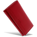 Women's red La Scala leather wallet