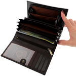 Vester Luxury brown leather women's wallet 7