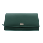 Portofel dama Piele naturala verde La Scala 18cm