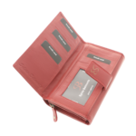 Belmonte Flowers Red Leather Women’s Wallet – Personalized Elegant Leather Wallet 4