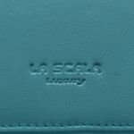 Portofel dama turcoaz La Scala Luxury 18cm 2