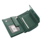 Portofel damă verde Ruby piele naturală 10x13cm 4