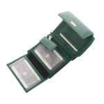 Portofel damă verde Ruby piele naturală 10x13cm 5