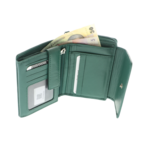 Portofel damă verde Ruby piele naturală 10x13cm 9
