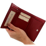 Leather Women's Wallet Nicole Burgundy 4