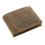 Portofel Mountain Bike din piele naturală maro RFID – Portofel bărbați personalizabil 2