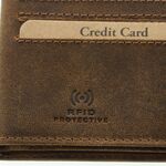 Portofel Mountain Bike din piele naturală maro RFID – Portofel bărbați personalizabil 5