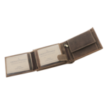 Portofel Pescar cu Undiță – Piele Naturală RFID, Maro 4
