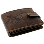 Hunting dog leather wallet brown 3
