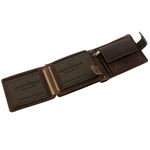 Hunting dog leather wallet brown 5