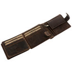 Hunting dog leather wallet brown 6