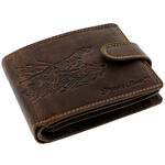 Hunting dog leather wallet brown 9