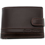 Brown White Crow Leather Wallet 1