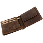 Brown leather wallet with deer 2