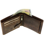 Brown leather wallet with deer 7