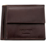 Brown Leather Wallet with Money Clip