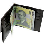 Brown Leather Wallet with Money Clip 2