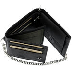 Leather wallet with black motorcycle chain 6