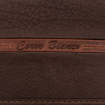 Brown stitched leather wallet 6