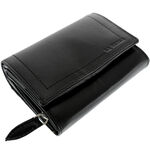 Women's Black Leather La Scala Wallet 2