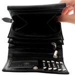 Women's Black Leather La Scala Wallet 4