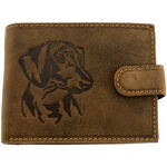 Brown Dachshund Dog Leather Wallet 2