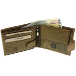 Brown Leather RFID Wallet with Vizsla Dog 2