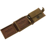 Brown Leather RFID Wallet with Vizsla Dog 4