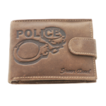 Brown Leather Wallet – Police Handcuffs Design