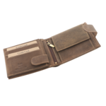 Brown Leather Wallet – Police Handcuffs Design 3