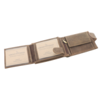 Brown Leather Wallet – Police Handcuffs Design 5