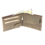 Brown Leather Wallet – Police Handcuffs Design 8