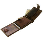 RFID gyűjtőautós barna bőr pénztárca 7